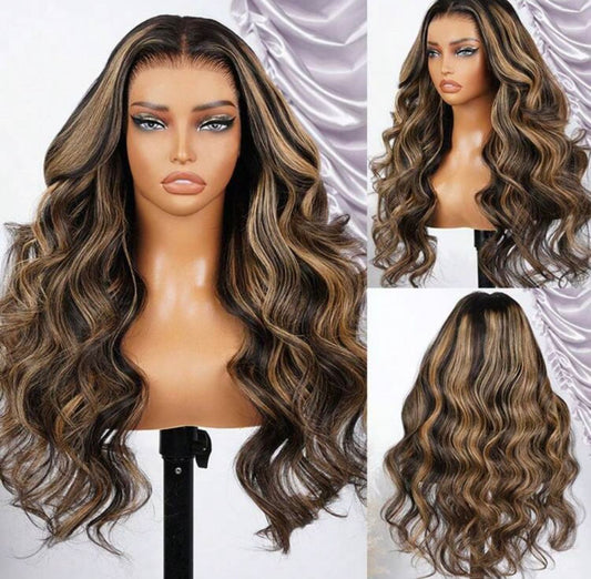 Body Wave Lace Front Wig human blend wig