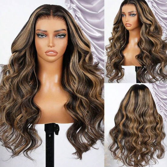 Body Wave Lace Front Wig human blend wig